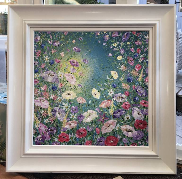 Original Expressionism Floral Painting by Janice Rogers