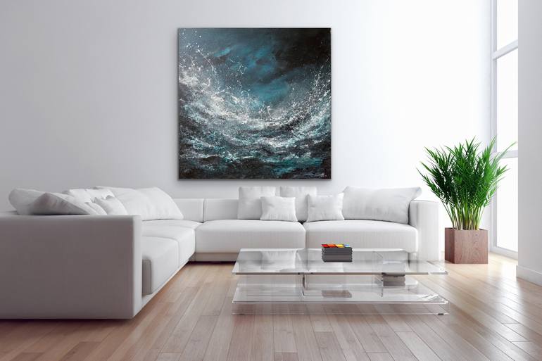 Original Abstract Expressionism Seascape Painting by Janice Rogers
