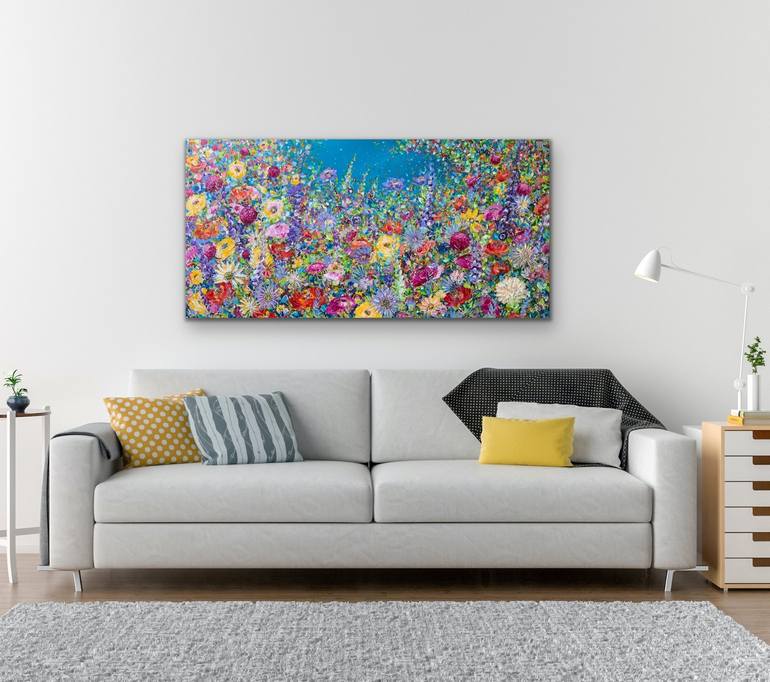 Original Impressionism Floral Painting by Janice Rogers