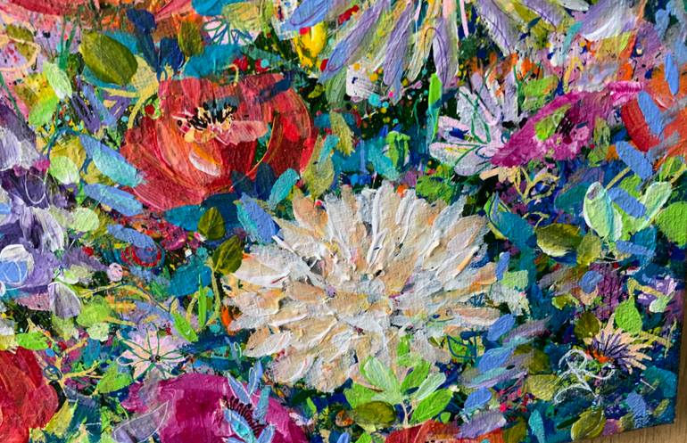 Original Impressionism Floral Painting by Janice Rogers
