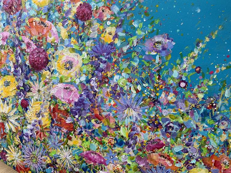 Original Impressionism Floral Painting by Janice Rogers