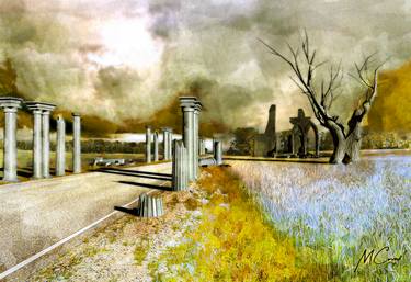 Print of Conceptual Landscape Mixed Media by m conrad