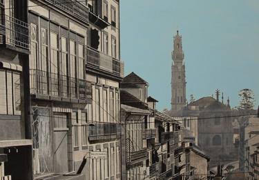 Original Figurative Cities Paintings by Carlos Ferg