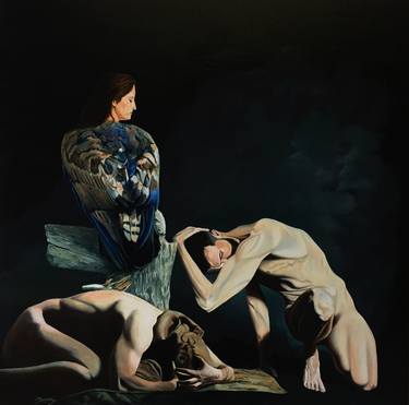 Original Figurative Classical mythology Paintings by Carlos Ferg