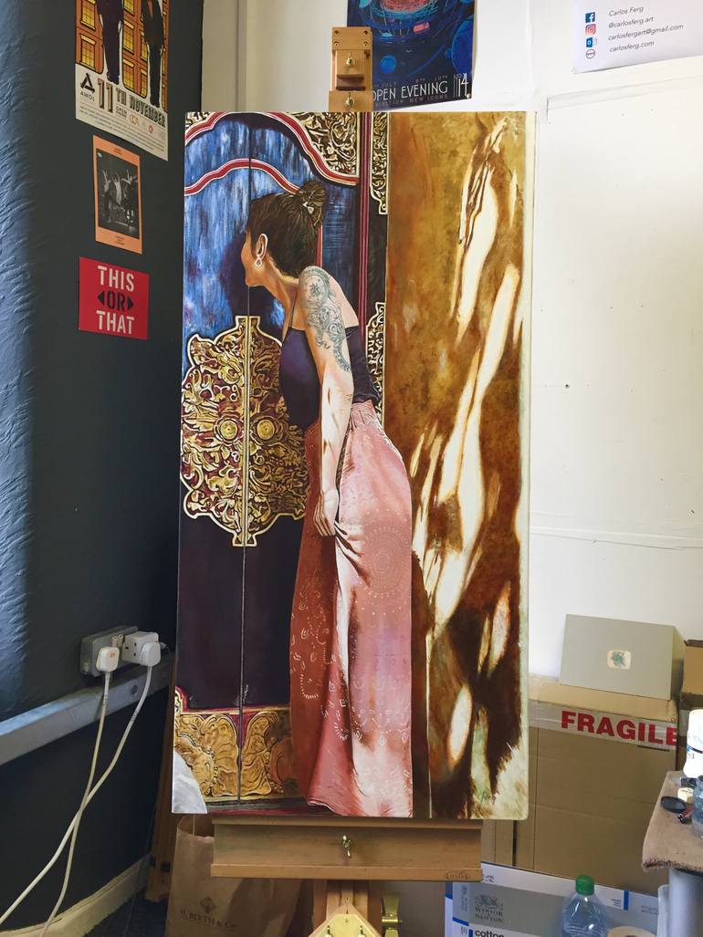 Original Figurative Women Painting by Carlos Ferg