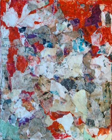 Original Abstract Expressionism Abstract Collage by Devin Monaco
