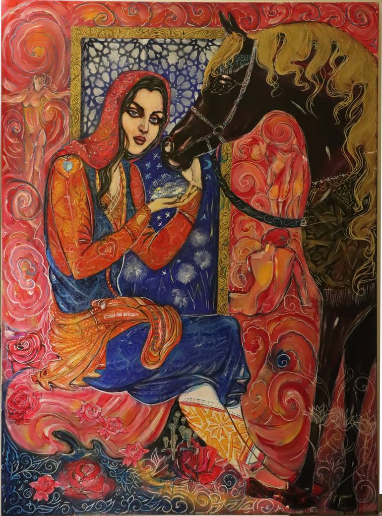Print of Art Nouveau Women Paintings by Q Picasso Z