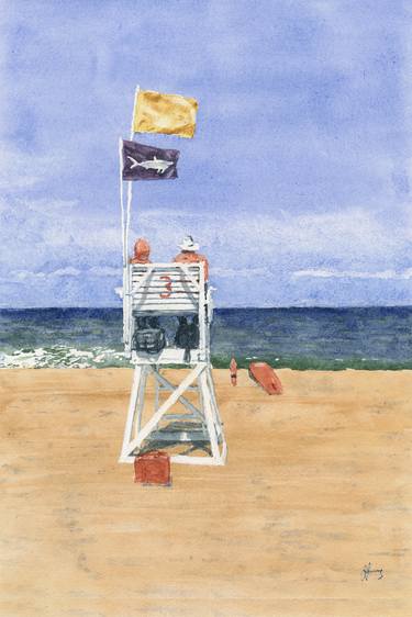 Print of Fine Art Beach Paintings by John Jones
