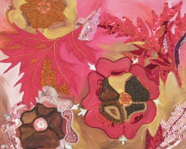 Original Abstract Floral Paintings by Hayley Mallett