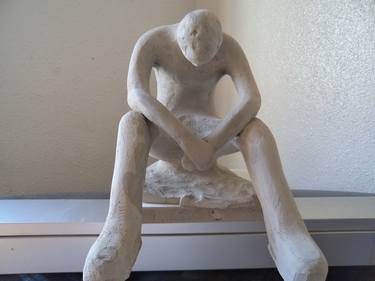 Original Expressionism Men Sculpture by Mohamed Elyaagoubi