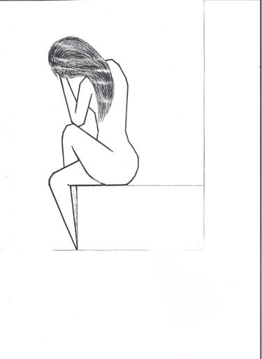 Original Expressionism Women Drawings by Mohamed Elyaagoubi