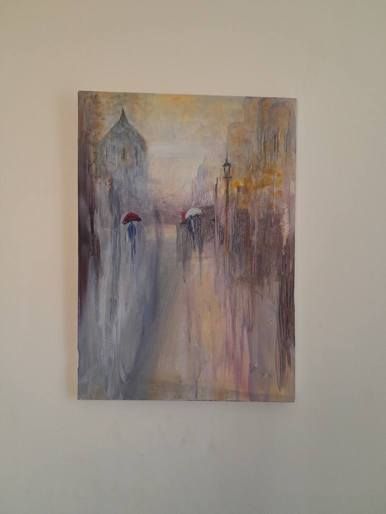 Original Abstract Cities Painting by Trevor Partridge