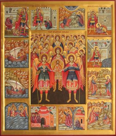 Icon Archangel Michael with miracles. thumb