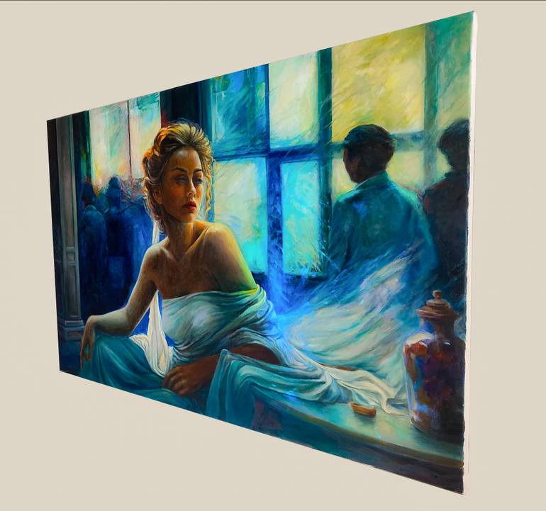 Original Baroque Time Painting by Fatih Sungurtekin