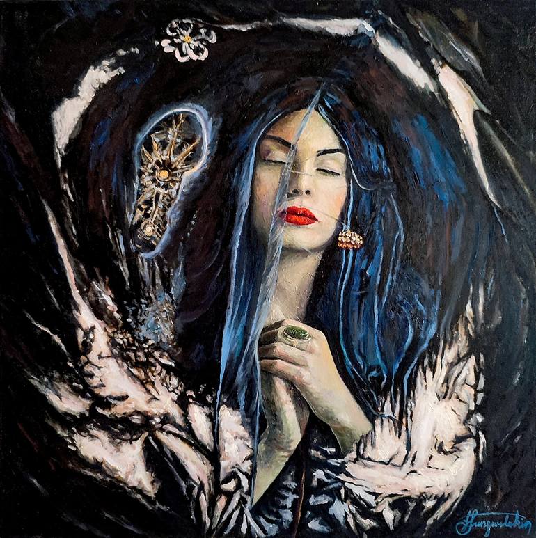 Print of Conceptual Women Paintings by Fatih Sungurtekin
