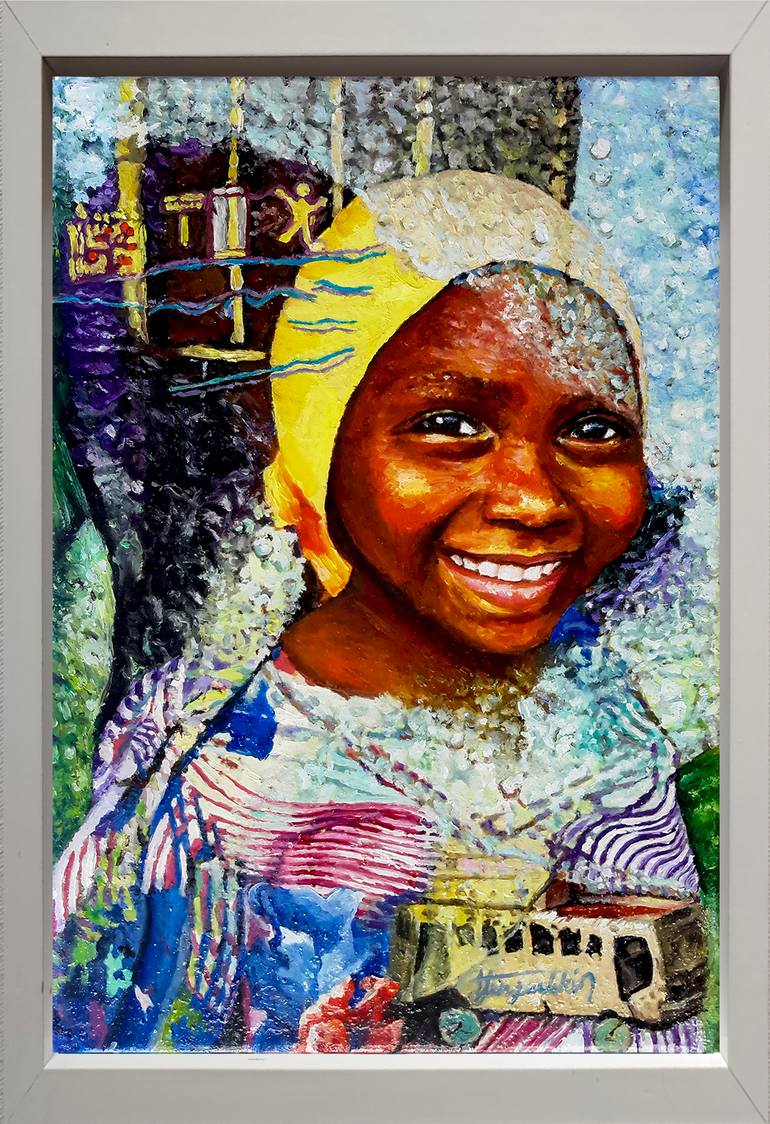 Original Art Deco Water Painting by Fatih Sungurtekin