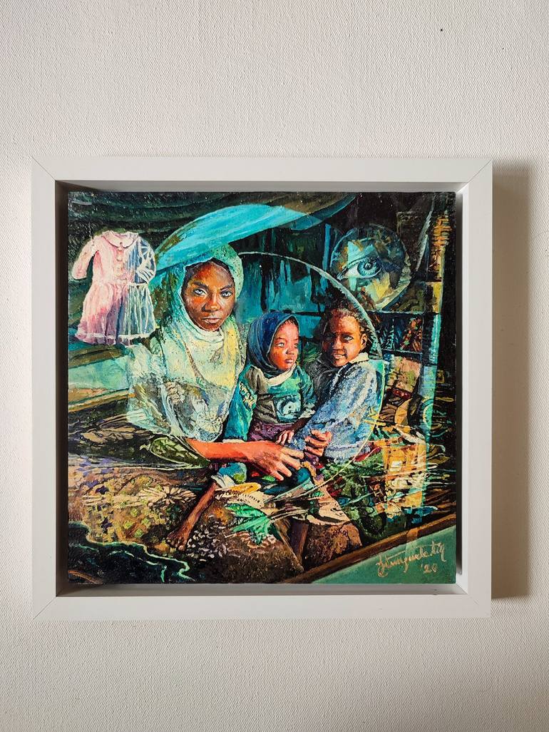 Original Documentary Rural life Painting by Fatih Sungurtekin