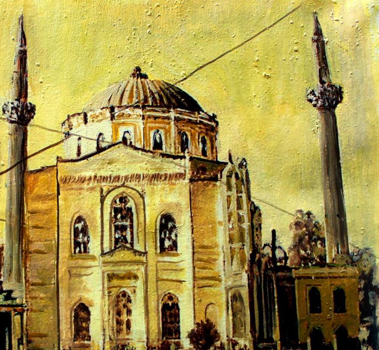 Original Architecture Painting by Fatih Sungurtekin