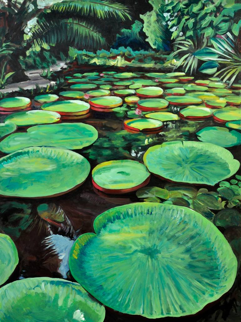 Lily Pads Of Brazil Painting By Chelsea Uniqorn Saatchi Art