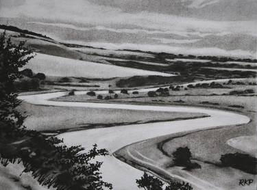 Print of Fine Art Landscape Drawings by Richard K Potter