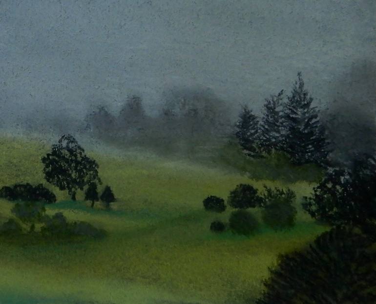 Original Impressionism Landscape Drawing by Doodie Herman