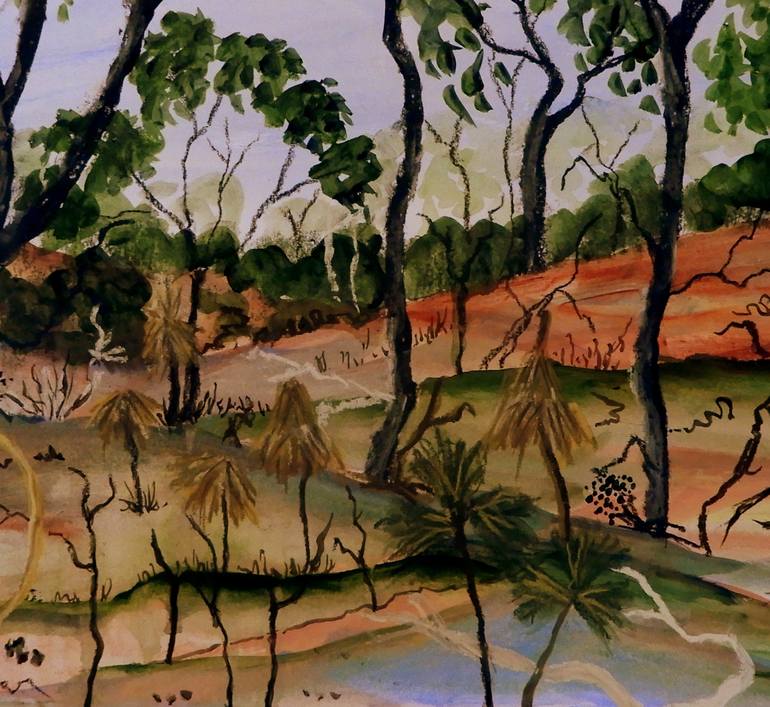 Original Expressionism Landscape Painting by Doodie Herman