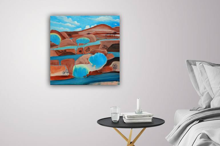 Original Abstract Landscape Painting by Doodie Herman