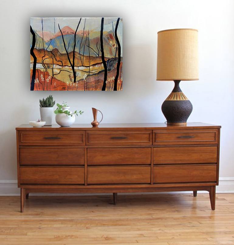 Original Abstract Landscape Painting by Doodie Herman