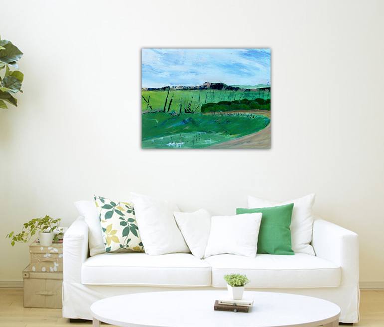 Original Abstract Landscape Painting by Doodie Herman