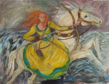 Original Expressionism Horse Paintings by Lorraine Fouquet
