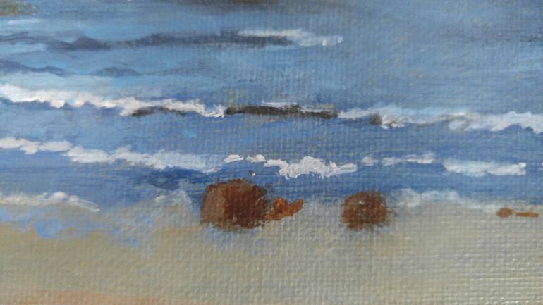 Original Impressionism Beach Painting by Ruth Jones