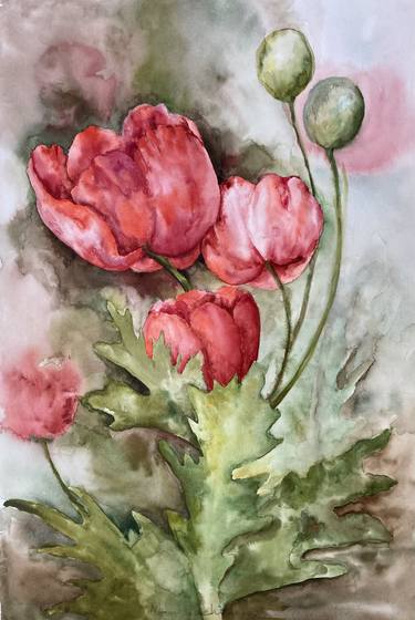 Original Floral Paintings by Mary Pachikara