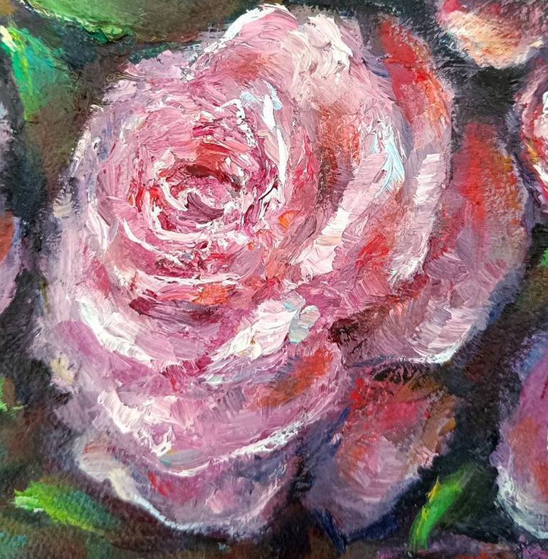 Original Abstract Floral Painting by Natalja Picugina