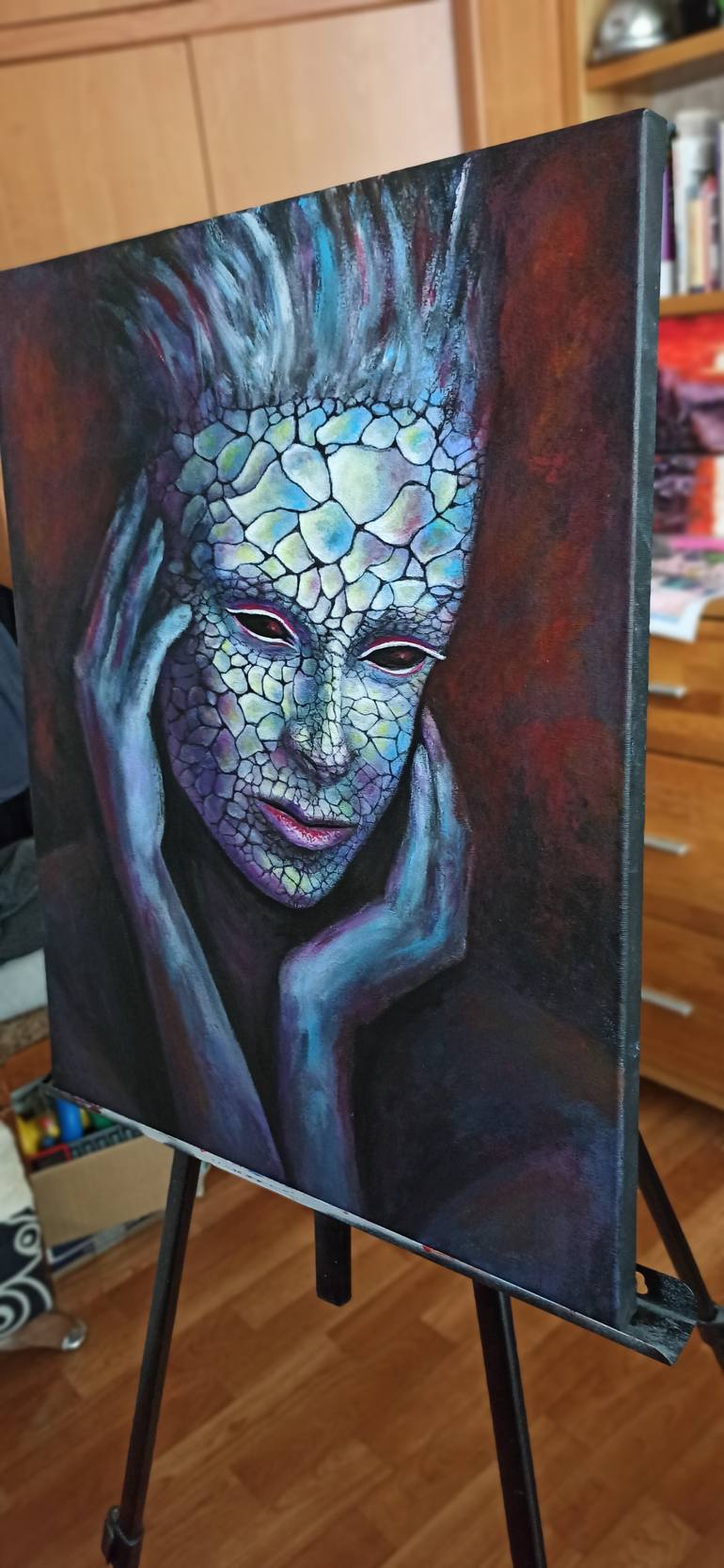 Original Art Deco Women Painting by Natalja Picugina