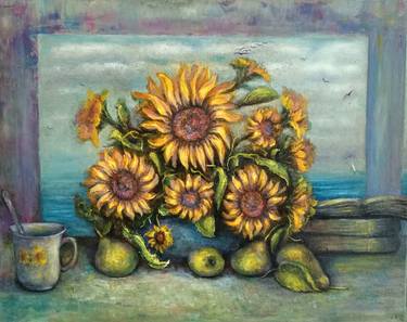 Sunflowers and Pears thumb