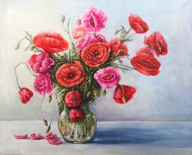 Original Art Deco Floral Paintings by Natalja Picugina
