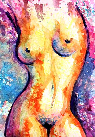 Print of Abstract Nude Printmaking by Natalja Picugina