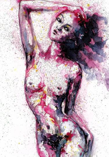 Print of Abstract Nude Printmaking by Natalja Picugina