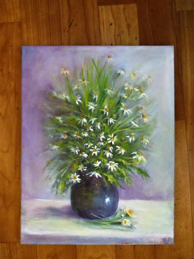 Original Impressionism Floral Painting by Natalja Picugina