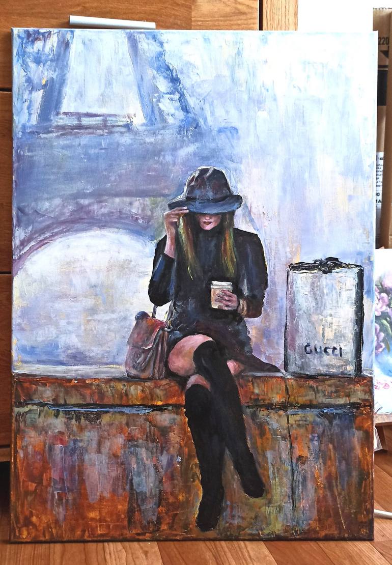 Original Art Deco Fashion Painting by Natalja Picugina