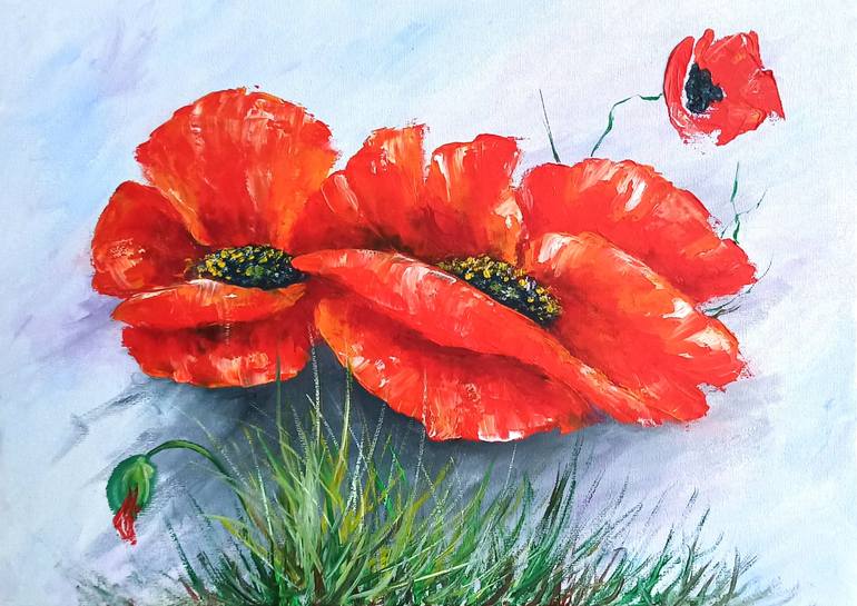 Acrylic Painting Paper - Poppy Red