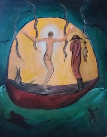 Original Expressionism Religion Paintings by Barbe Scarlette