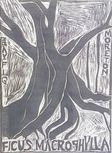 Original Expressionism Nature Printmaking by Barbe Scarlette