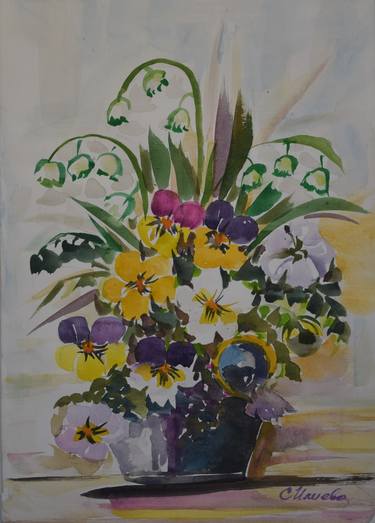 Print of Realism Floral Paintings by Snezana Ilieva