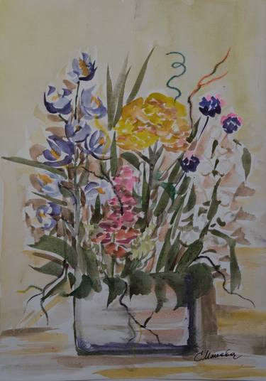 Print of Realism Floral Paintings by Snezana Ilieva