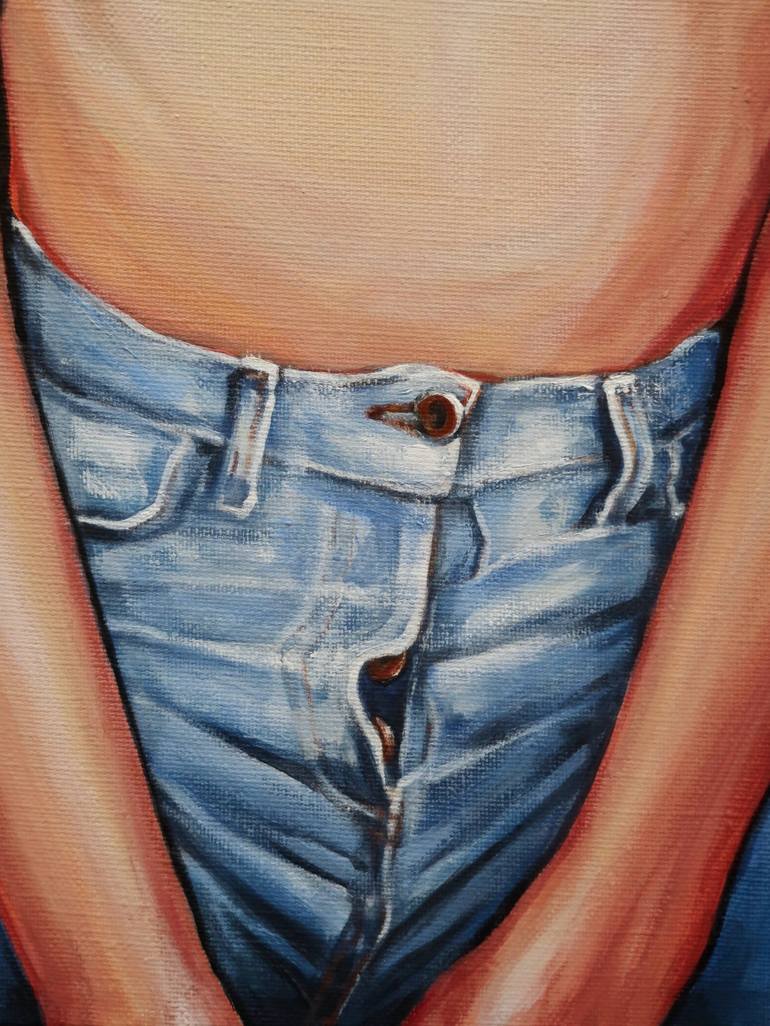 Original Photorealism Erotic Painting by Thomas De Lur