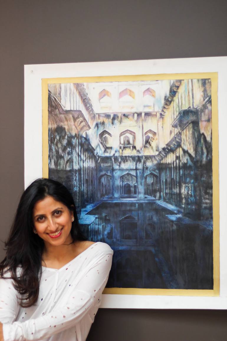 Original Abstract Architecture Painting by Shreya Mehta