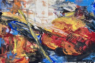 Original Abstract Expressionism Music Paintings by Mariam Qureshi