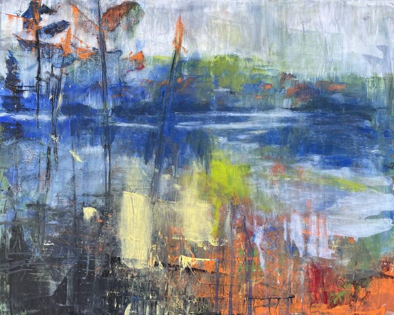 Original Abstract Expressionism Landscape Paintings by Mariam Qureshi
