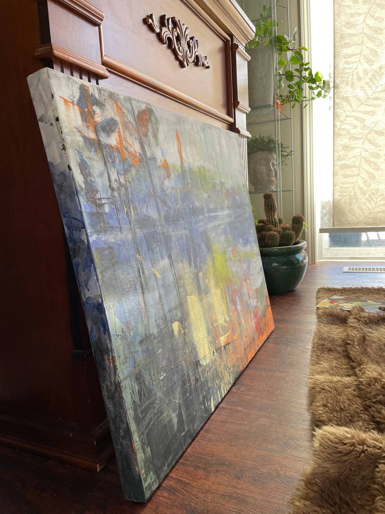 Original Abstract Expressionism Landscape Painting by Mariam Qureshi